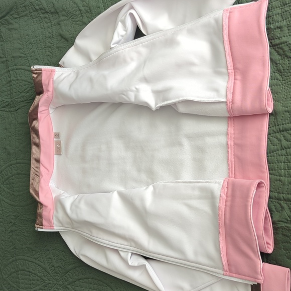 Tail Tech Womens Golf Jacket Pink/White/Bronze Zip Up Cuffs - Picture 6 of 12